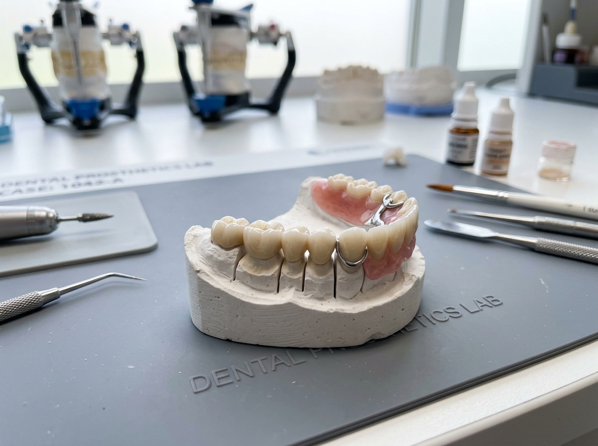 Precision partial denture crafted in Vernon dental laboratory